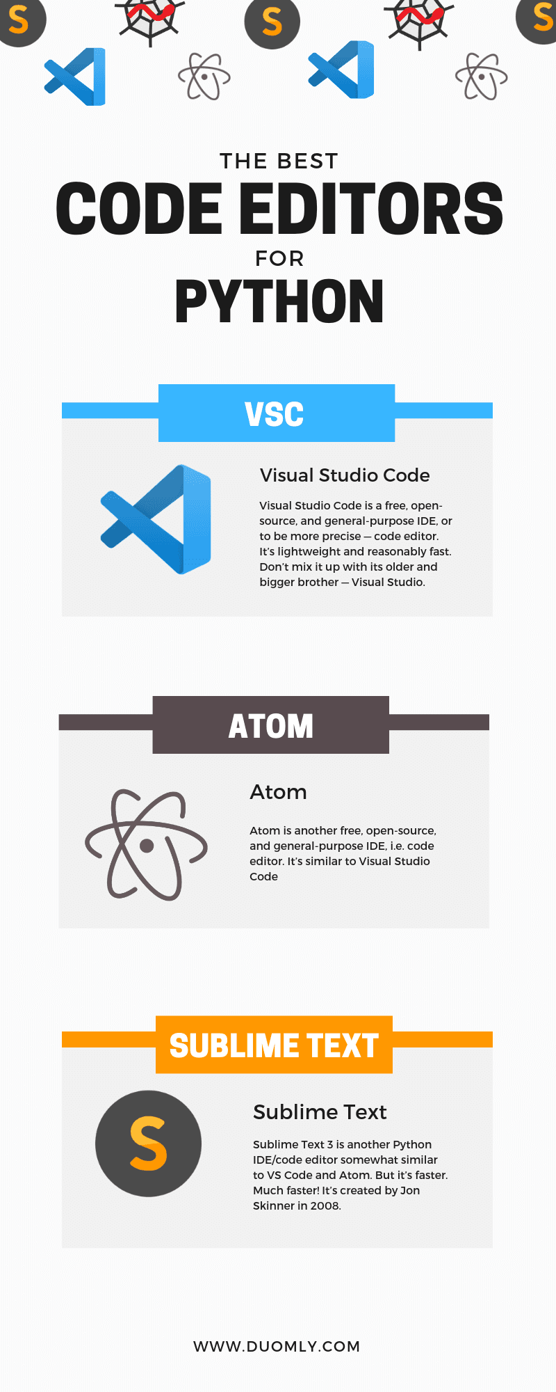 python text editor vs atom